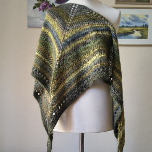 Wśród traw - oryginalna, szlachetna, wyjątkowa chusta z japońską Noro