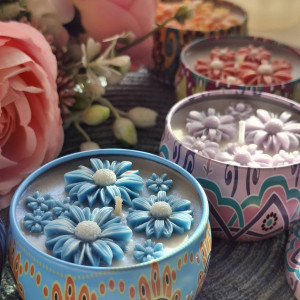 Świece sojowe w orientalnych świecznikah