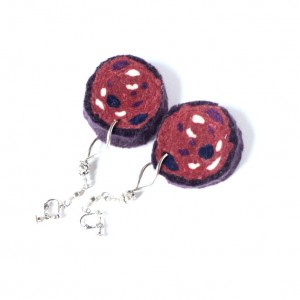 klipsy filcowe duże handmade