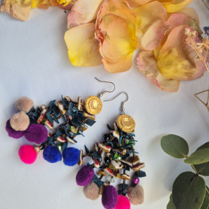 Kolczyki lekkie materiałowe