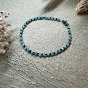 Bransoletka z amazonitu i turmalinu