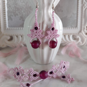 Kolczyki i bransoletka „Kwiatowy Blask”