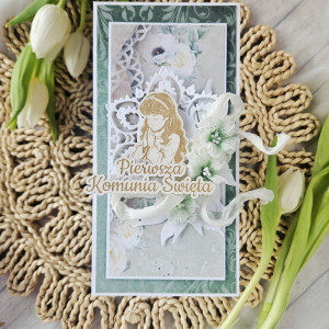 Kartka komunijna dla dziewczynki