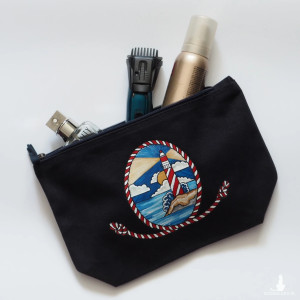 kosmetyczka ręcznie malowana MORZE