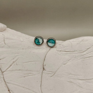 Turkusowa Głębia – Kolczyki Sztyfty