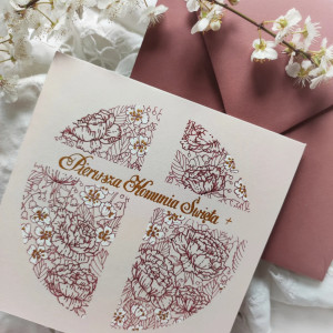 kartka Pamiątka Pierwszej Komunii KRZYŻ