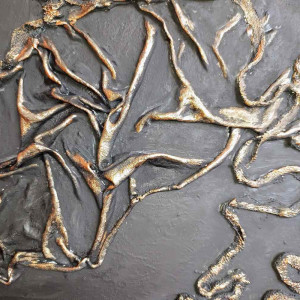 ELEGANCJA I MINIMALIZM - OBRAZ STRUKTURALNY Z TEKSTURĄ 3D