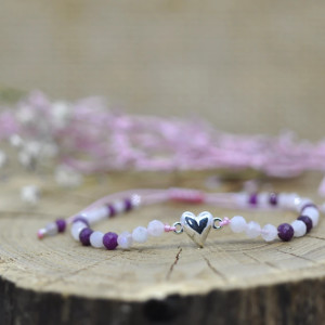 Serce - bransoletka z kamieni naturalnych