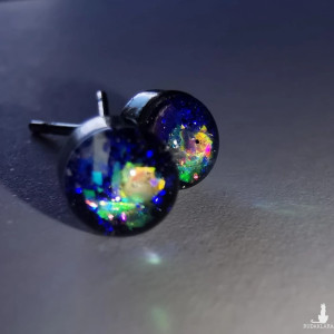 Mini kolczyki granatowe