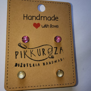 Zestaw kolczyków drobne stalowe