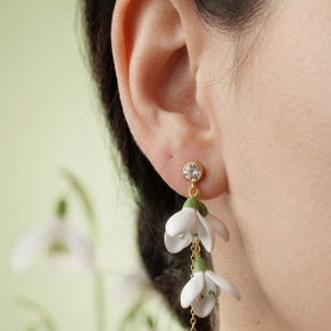 Kolczyki z przebiśniegami