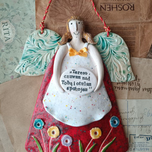 Anioł wiosenny z dedykacją