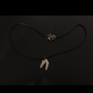 Sznurkowy Naszyjnik z zębem psa