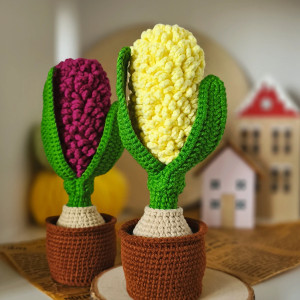 Hiacynt w doniczce, Dekoracja wiosenna, Ozdoba Wielkanocna