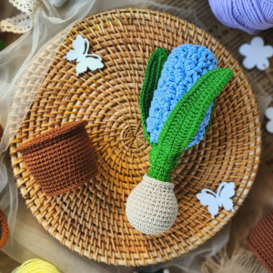 Hiacynt w doniczce, Dekoracja wiosenna, Prezent dla kobiet