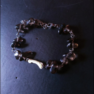 Bransoletka z kamieniami kwarcu dymnego