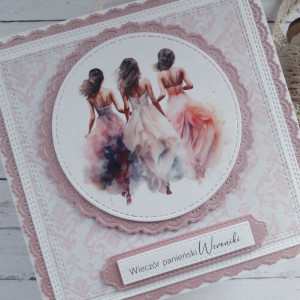 Kartka na wieczór panieński w różu 2, personalizacja