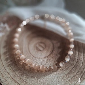 Choker kocie oko beż