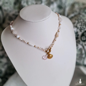 Naszyjnik Pudrowy róz