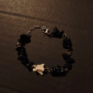 Bransoletka z kością lisa oraz kamieniami noc Kairu