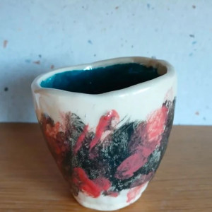 ceramiczna czarka japońska chawan kubeczek wabi sabi
