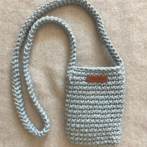 Mała torebka na ramię, etui na telefon,listonoszka jasnoszary.