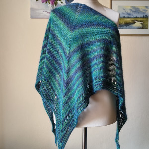 Duża, ciekawa, miła, ciepła, 100% merino, jedwab, moher