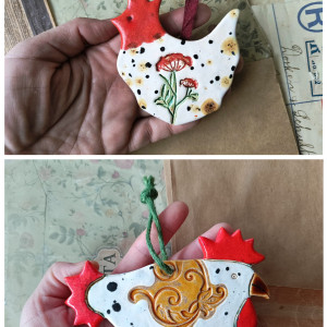 Nakrapiany kogut i kurka