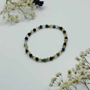 Bransoletka z cytrynem i turmalinem