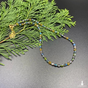 Krótki naszyjnik z kryształowych koralików #1081