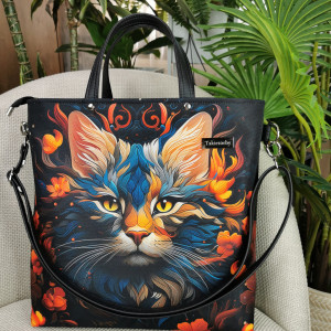 Torebka damska shopperka - kot 4