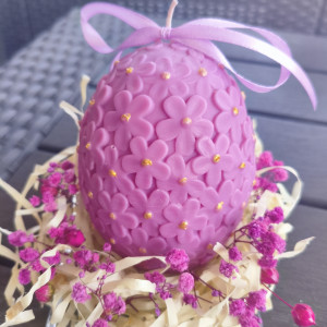 Wielkanocna świeca z wosku sojowego z aromatem