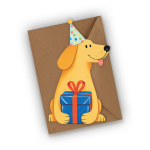 Kartka urodzinowa- Piesek urodzinowy