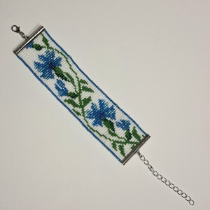 Handmade bracelet cornflowers