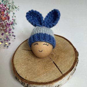 Czapeczka z uszami zająca na jajka wielkanocne - 1 szt.
