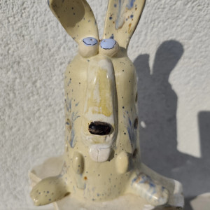 królik ceramiczny lampion