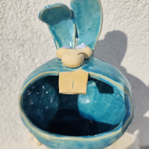 królik ceramiczny miska