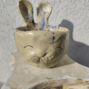 królik ceramiczny miska