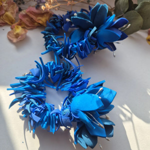 Klipsy chabrowe kwiaty