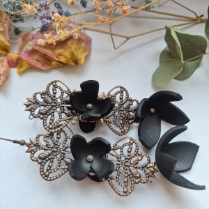 Kolczyki duże kwiaty