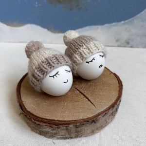 Czapeczki na jajka wielkanocne - zestaw 2 szt.