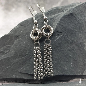 Kolczyki chainmaille - eleganckie łańcuchy