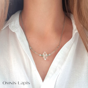 Pastelowy naszyjnik - kryształ górski