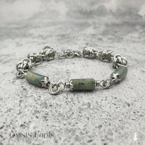 Bransoletka chainmaille- labradoryt