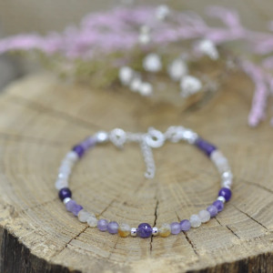 Bransoletka z kamieniem naturalnym - Ametyst i Cytryn