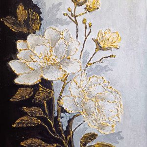 EKSKLUZYWNA DEKORACJA GLAMOUR - OBRAZ STRUKTURALNY Z TEKSTURĄ 3D "ESENCJA ELEGANCJI"