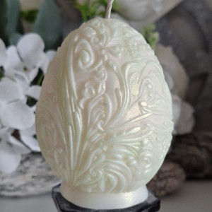 Wielkanocna Świeca Dekoracyjna. Sojowa pisanka jajko Wielkanocne