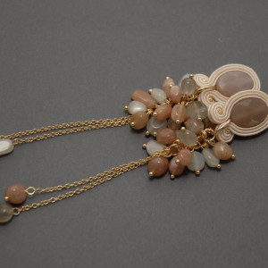 kolczyki /klipsy sutasz z kamieniami słonecznymi