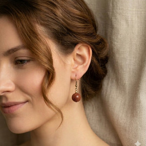 Kolczyki Kulki Piasek Pustyni