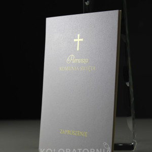 Zaproszenie Komunijne ze złoceniem